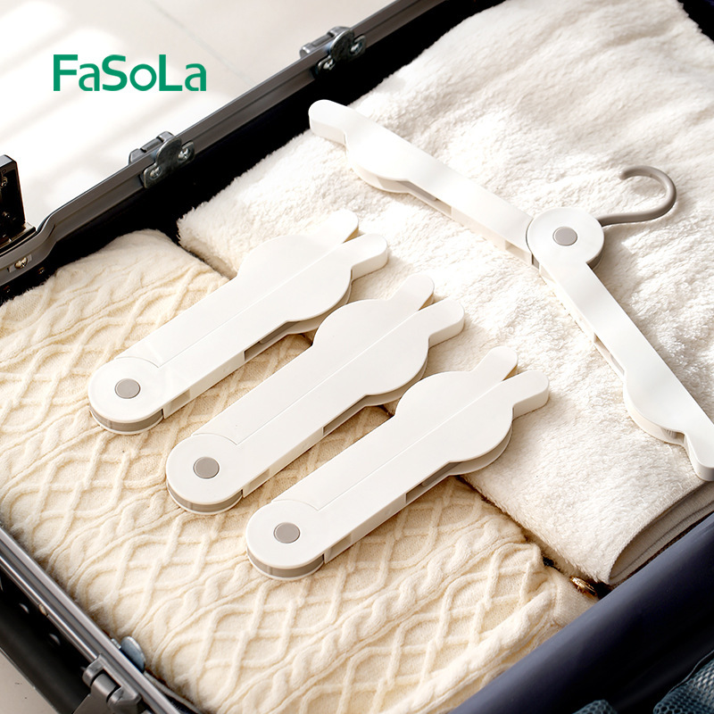 Fasola旅行ハンガーポータブル折りたたみ式出张ホテル物干し神器多机能ハンガークリップ付き|undefined