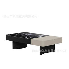 意式轻奢茶几组合客厅家用大小方形超晶石储物设计师艺术高