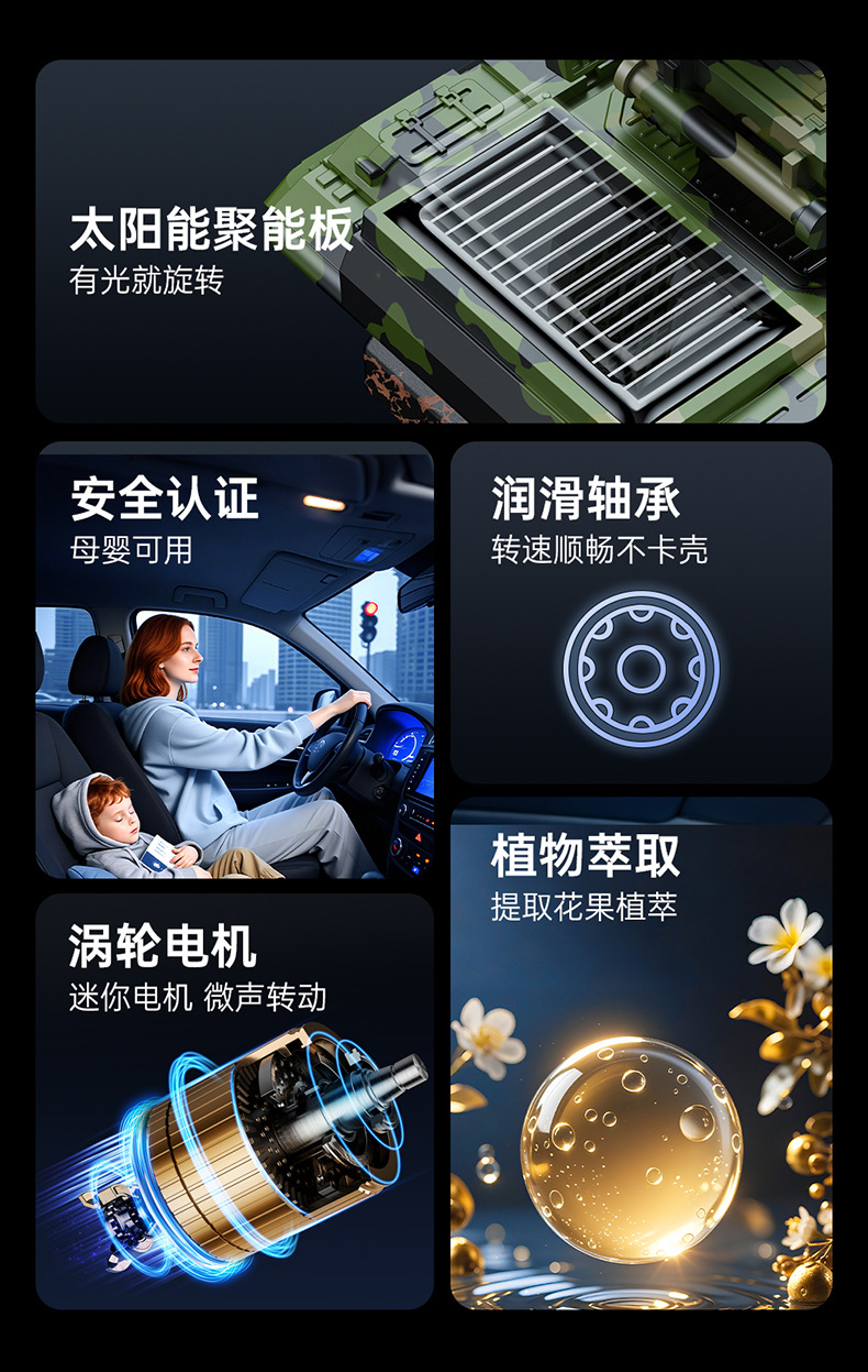 Drift Solar Model Tank Car Ornaments Aromatherapy Center Console Decoration Supplies