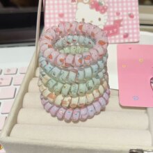 多巴胺水果电话圈ins风樱桃草莓无痕甜美高颜值电线圈发饰发圈