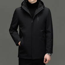 高端商务羽绒服男2025新款大鹅绒活里活面内胆中年爸爸装防寒外套