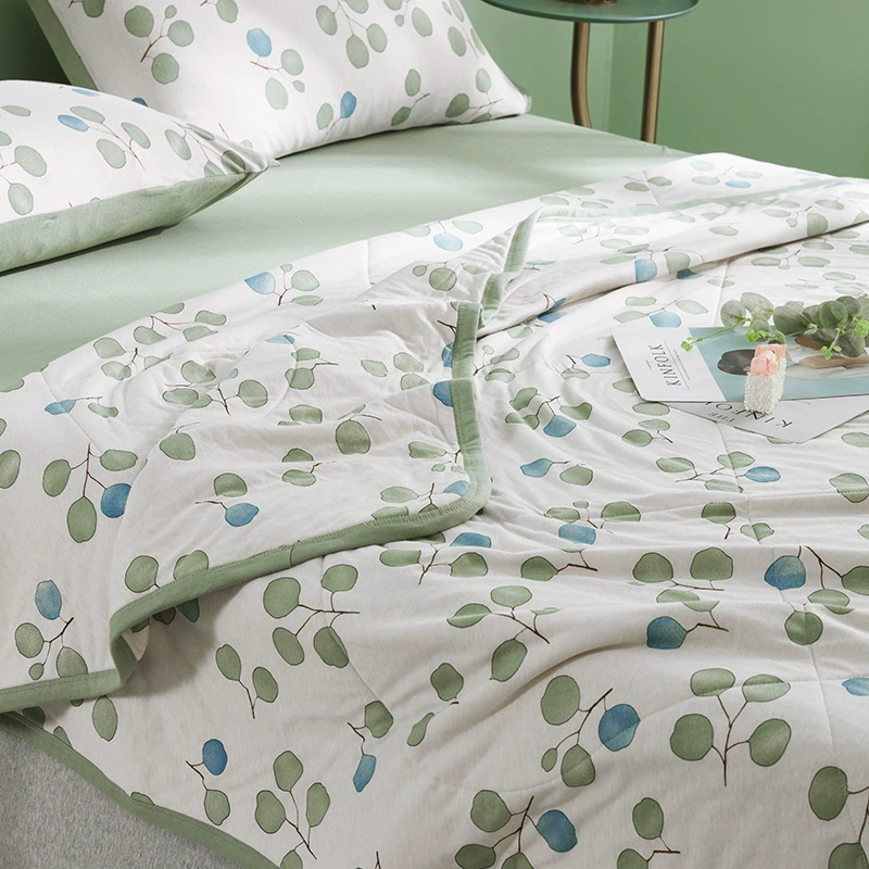 Летнее хлопковое вязаное прохладное одеяло, подушку, стирается