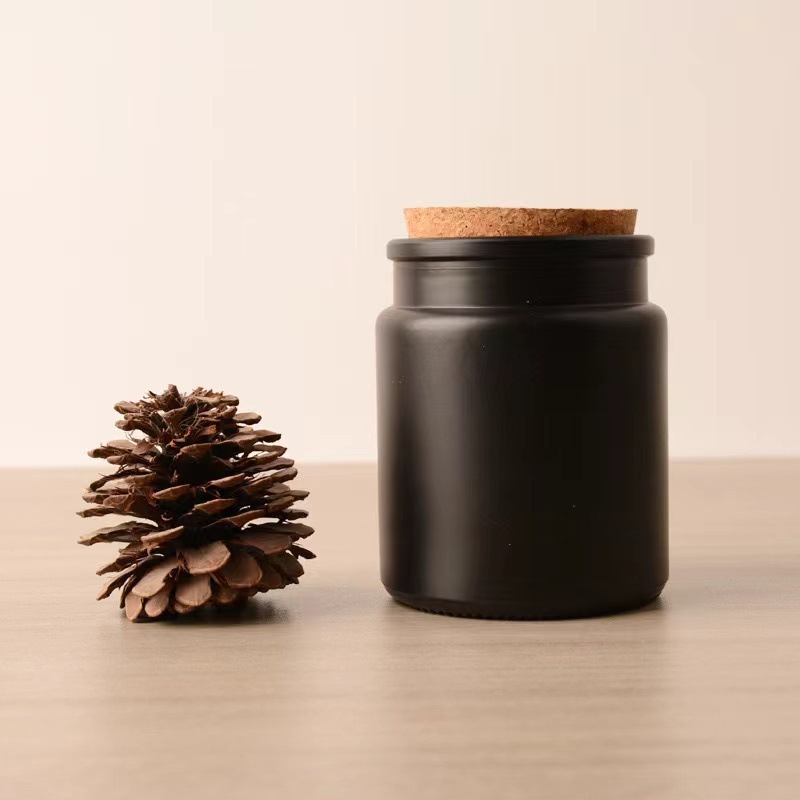复古茶色香薰蜡烛杯diy空杯ins风棕色小号烛台蜡烛玻璃罐木塞盖子|undefined