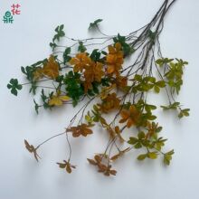 32叉绢布吊钟 仿真红果杜鹃叶 工程园林装饰仿真花 户外造景绢花