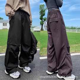 女童裤子夏季女孩薄款速干长裤潮流中大童夏装新款显瘦休闲直筒裤