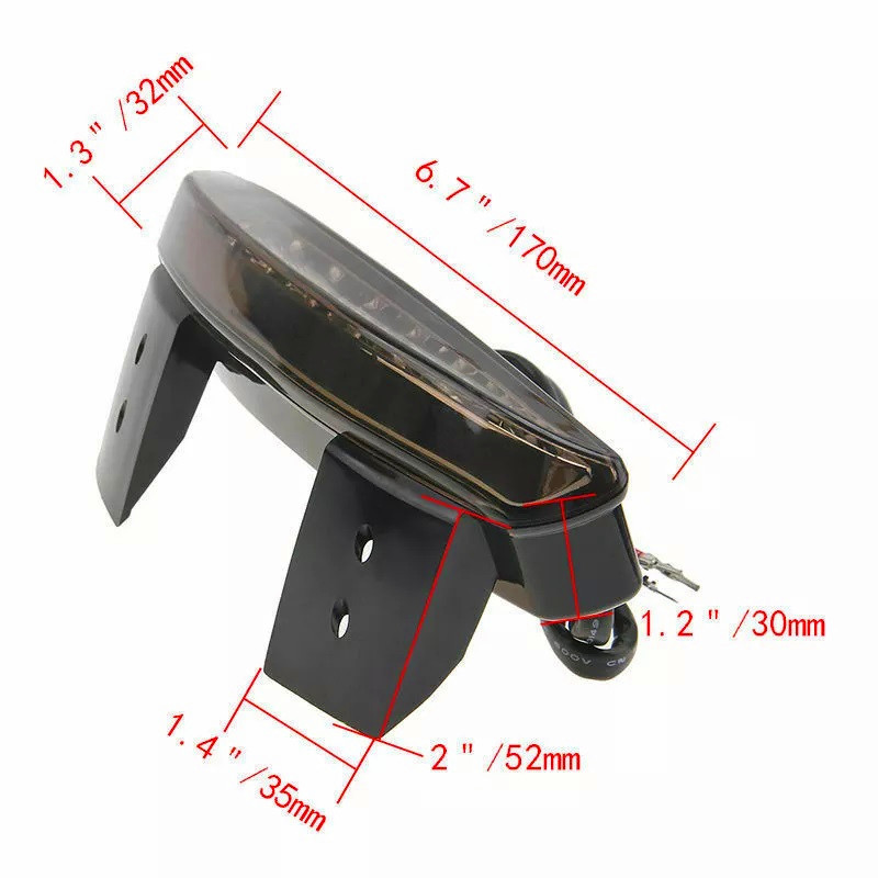 Motorcycle Accessories Harley Xl883/1200 Retro Modified Rear Fender Led Tail Light Brake Light Driving Light