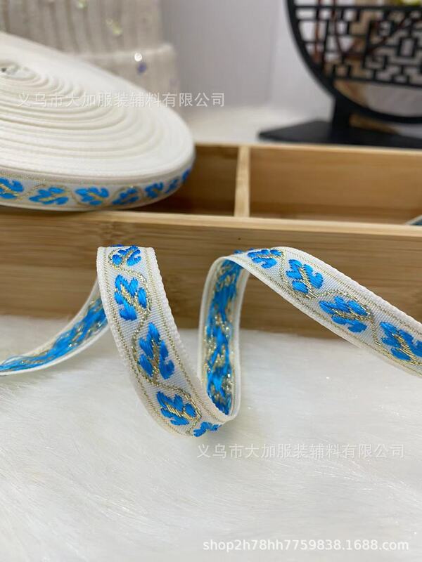 新しい中国風の衣類アクセサリーウェビング漢服馬面スカートエスニックスタイルジャカード刺繍ウェビング在庫卸売|undefined