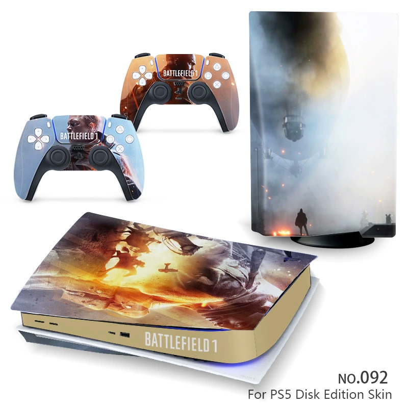Наклейка‑скин для консоли (Sony) PS5, 5 предметов, декоративная виниловая защита, для дисковой и цифровой версий