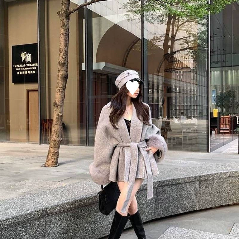 Тонкий пояс, Coat, куртка, короткое лето с длинным рукавом, интернет-знаменитость, свободный крой