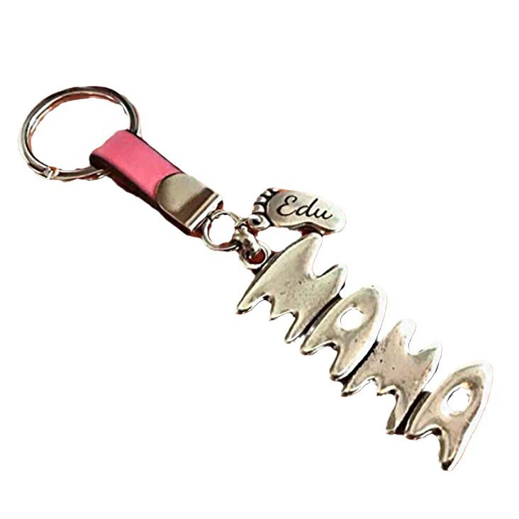 Keychain stainless steel for mother's day, creative pendant, accessory
