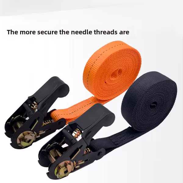 rubber-wrapped tensioner ratchet cargo tightening chain car motorcycle luggage rack fastening belt polyester