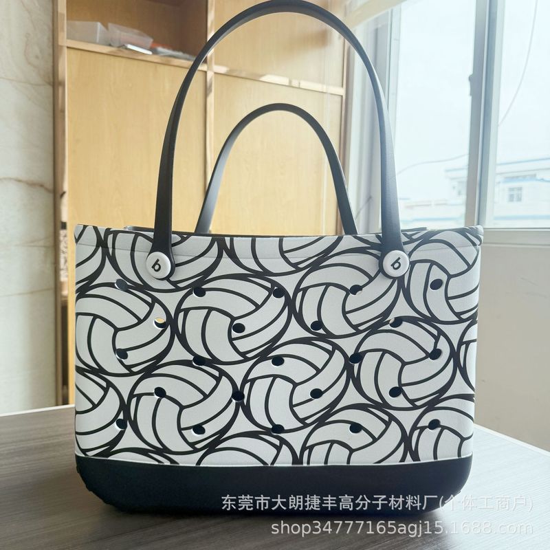 欧米の大型EVAビーチバッグ多機能収納バッグ女性用ハンドバッグDIY穴バッグ大容量スポット|undefined