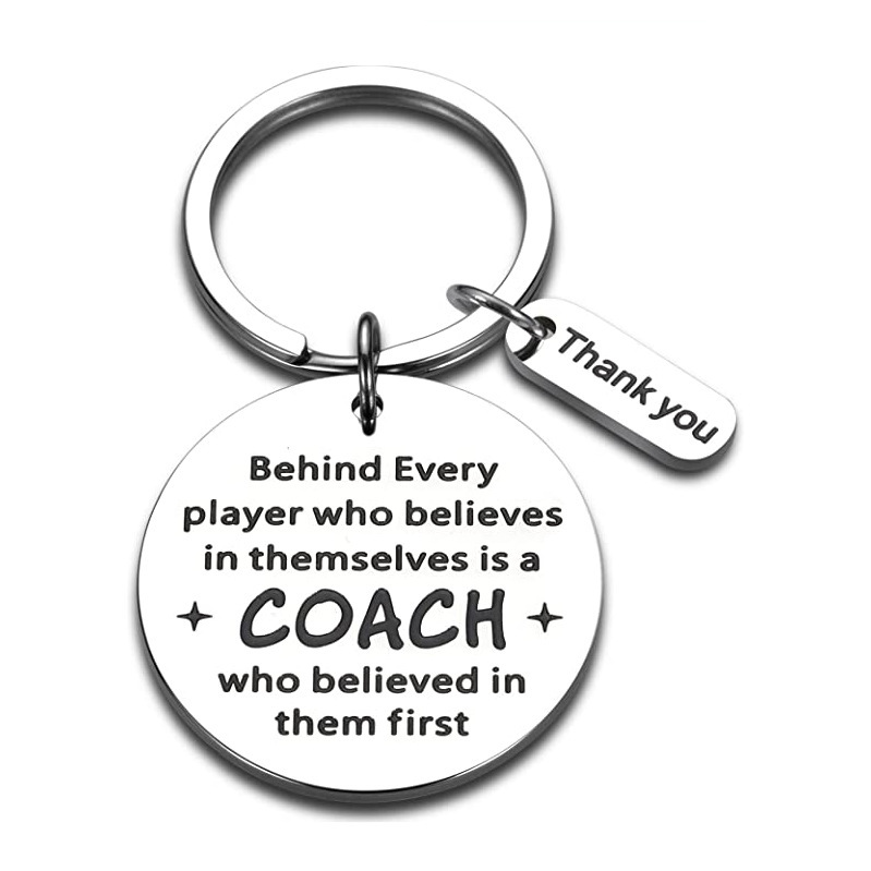 Amazon new basketball enthusiasts coach cheerleading team spirit stainless steel keychain lettering