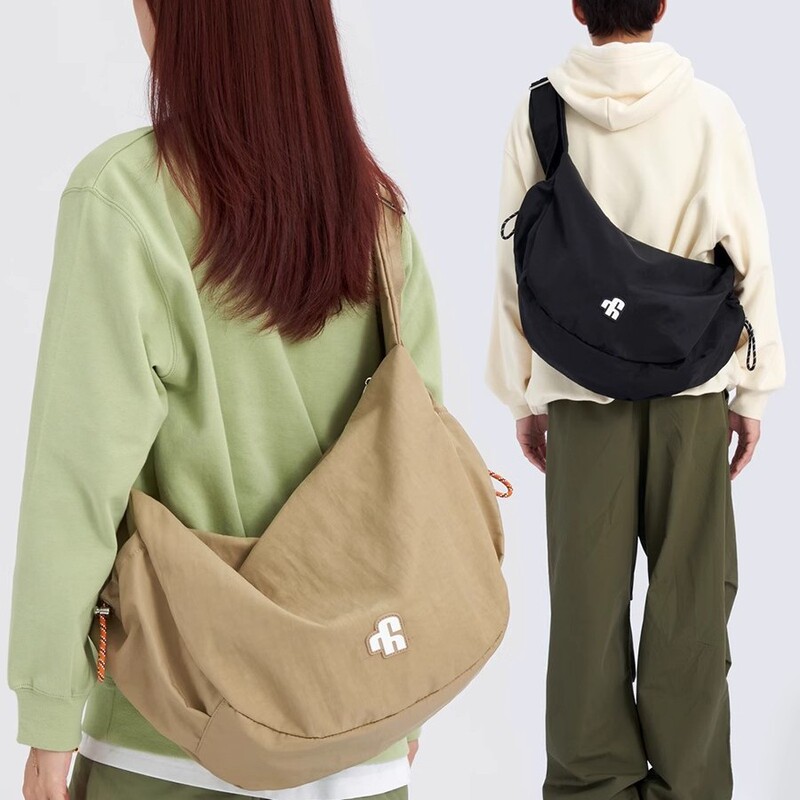 Flower and Youth Style Large Dumpling Bag Casual Commuting Crossbody Bag Women's Workwear Style Shoulder Bag Large Capacity Bag