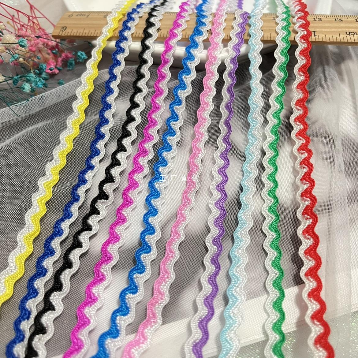 0,5 cm de ancho color blanco marineros de dos colores zapatos sombreros ropa de muñeca decoración de encaje accesorios cinta en stock