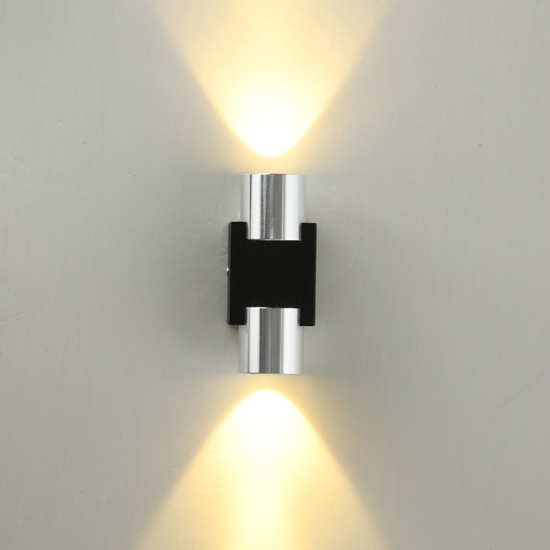 Lámpara de pared de doble cabeza simple pasillo Lámpara decorativa de pared LED lámpara de noche lámpara de dormitorio lámpara de aluminio lámpara de interior creativa abierta