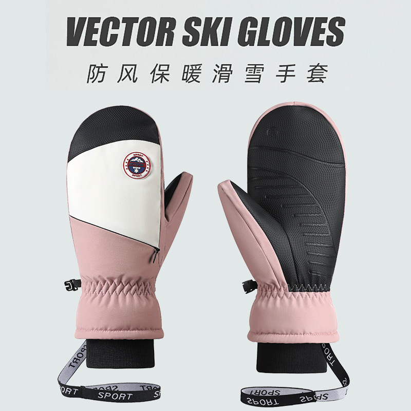 スキー用手袋、男女兼用、冬用、撥水、防風、防寒、裏起毛、スポーツ、滑り止め、電動自転車用手袋|undefined