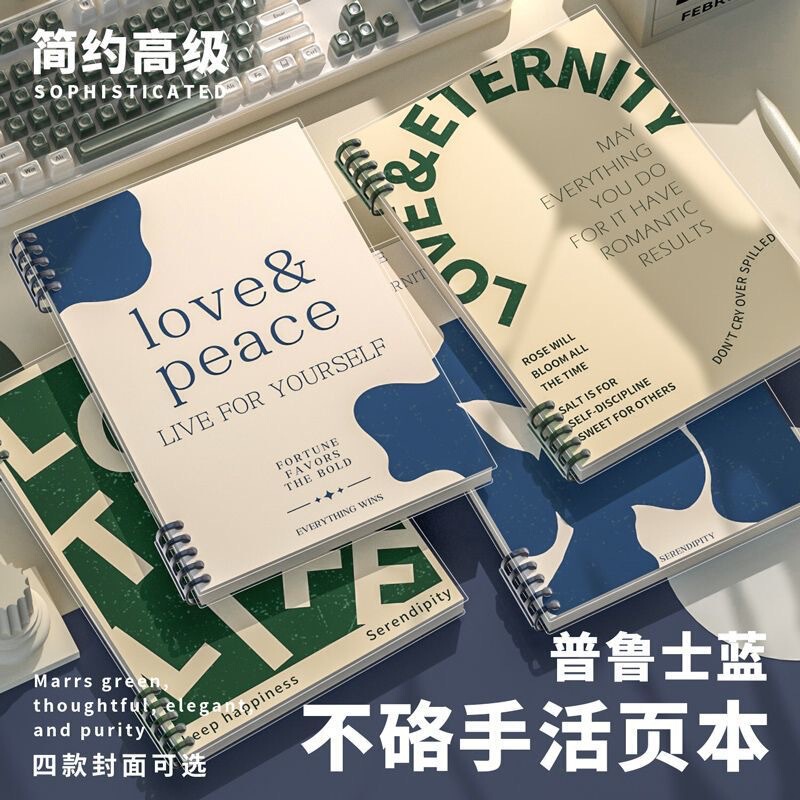 a5 シンプルな厚みのある手に優しいルーズリーフノート、高見えする取り外し可能なノート、高校生のコイルノート、紙交換|undefined