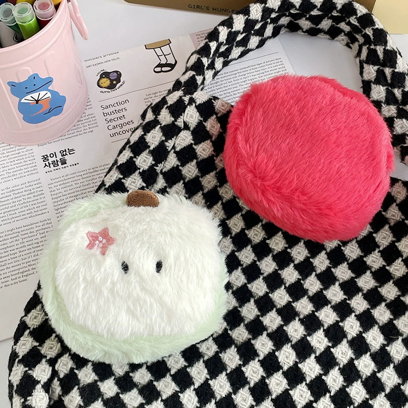 “Green Apple”, apple, cartoon wallet, organizer bag, lipstick, headphones, equipment bag, with embroidery