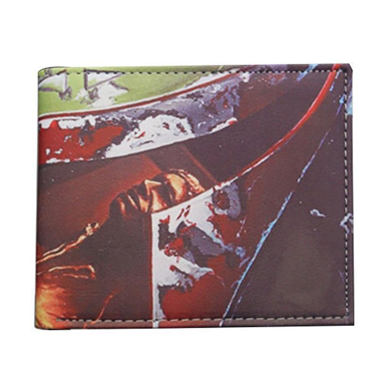 Cartera de Star Wars alrededor del cine y la televisión, guerrero negro, soldado blanco, cartera corta de dos plegados, cartera PU para hombres adolescentes
