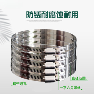 Stainless steel pipe clamp hoop pipe clamp monitoring gas pipe clamp range hood pipe clamp fire hose clamp