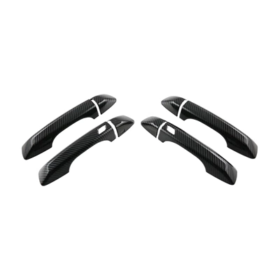 Other Automotive Exterior Supplies Parts: Handle, Horn-Shaped Mirror Cover, Door - handle-carbon-fiber-pattern