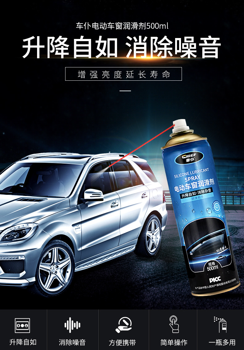 Car Service Upgrade: 450ml Large-Capacity Window Lubricant, Silent Lubrication for Glass Lift, Essential Car Grease