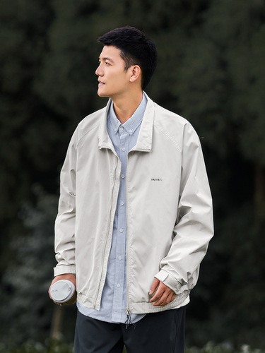 High Street City Boy Spring and Autumn Workwear Jacket Ins Japanese Casual Loose Collar Solid Color Jacket Thickened