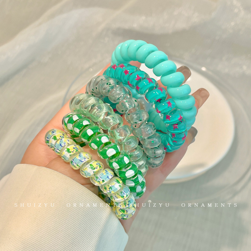 Trenza de burbuja de temperamento de moda, cuerda para el cabello, lazo para el cabello, nuevos accesorios para el cabello de alta gama para mujeres, cola de caballo simple, línea telefónica trenzada, banda de goma