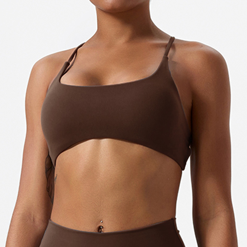 Sujetador deportivo transfronterizo Lulu con espalda cruzada y tacto de segunda piel, estilo europeo y americano, ajustado, de secado rápido, para yoga, NY7015. image 15