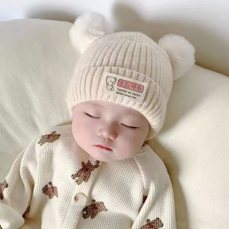 婴儿帽子秋冬季可爱超萌新生幼儿男童女童帽宝宝毛线帽初生针织帽|undefined