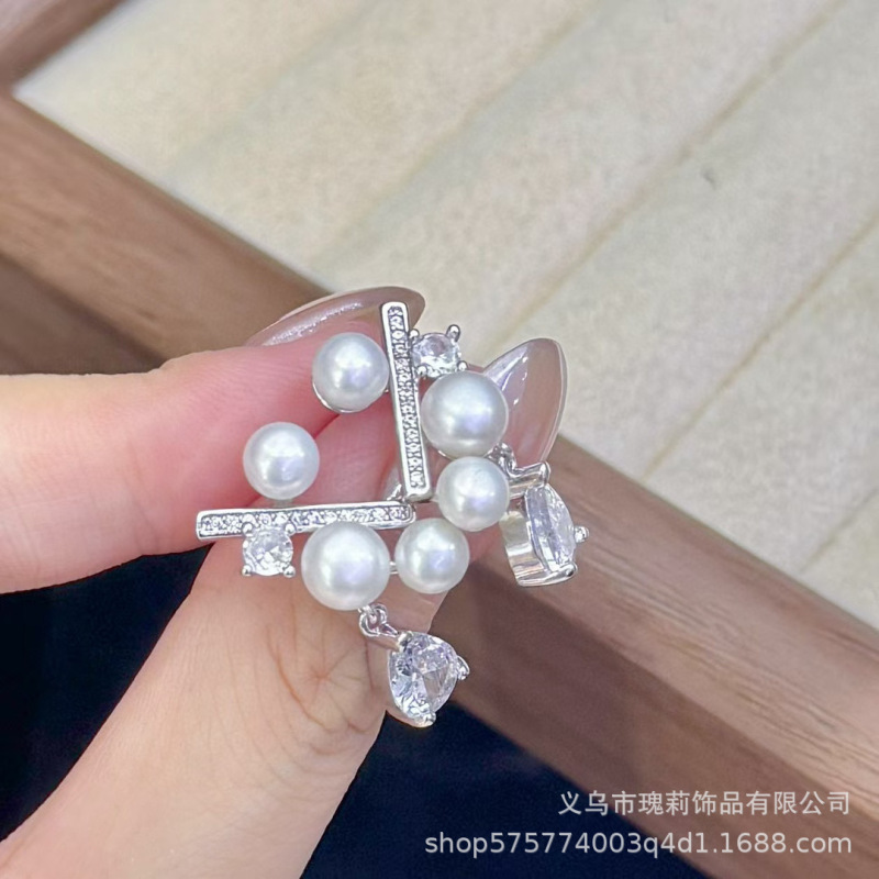 新品天然淡水珍珠耳环气质小清新耳钉简约甜美可爱自然森系耳饰女|undefined