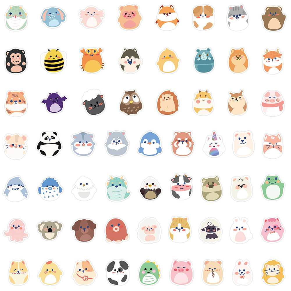 21g Weight Stickers Stationery Type 1 Set Quantity Learning Occasion PVC self-adhesive Material Animal, Cartoon Pattern Cute Style 1 Set Animal Cartoon Learning PVC Self-adhesive Cute Stickers 1