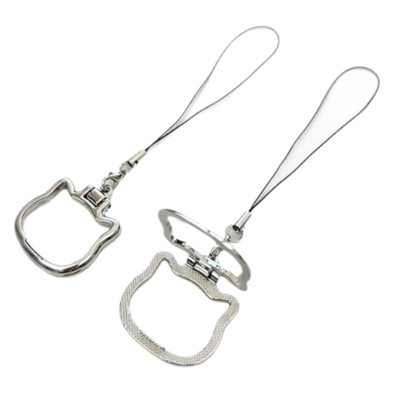 Cordón para Celular con Anillo Soporte, Nylon y Aleación, Anti-caída, Soporte Horizontal, para Escritorio image 5
