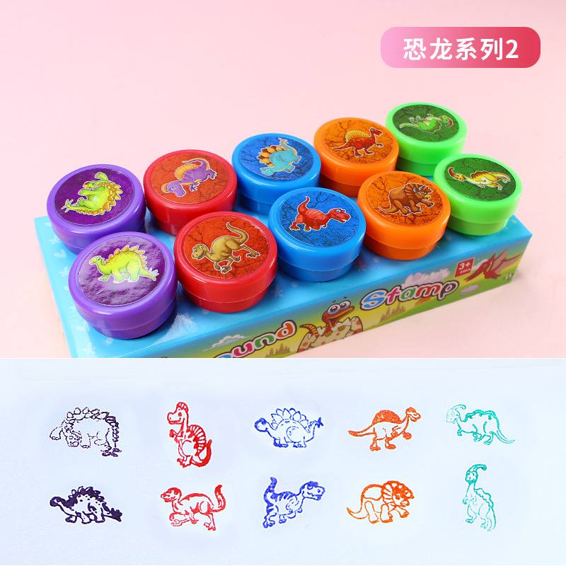 Sello de la mano de los niños de dibujos animados pequeño sello al por mayor todo tipo de animales creativos Navidad princesa maestro comentario recompensa sello