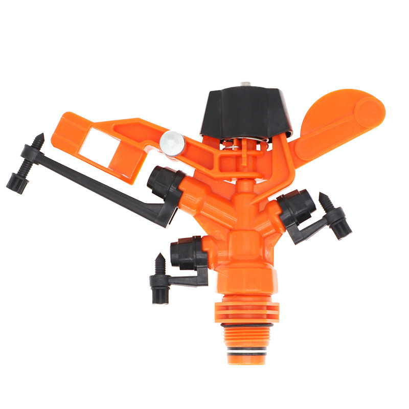 6 puntos de plástico rociador giratorio rociador césped verde 360 grados campo césped riego por pulverización no incluido impuestos