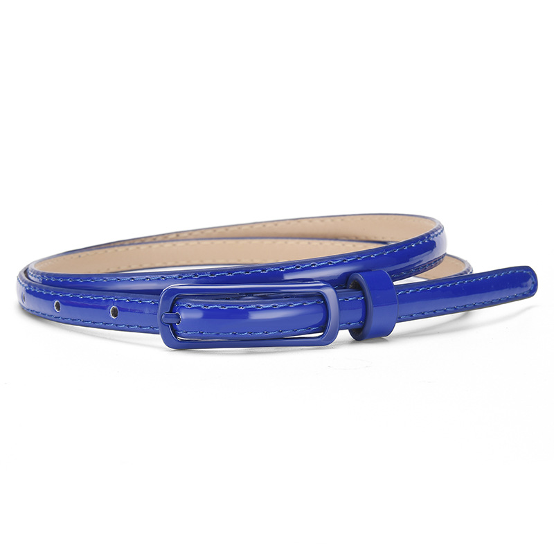Cinturón Delgado de Colores Caramelos para Mujer de Imitación de Cuero con Hebilla de Aguja para Ropa Formal