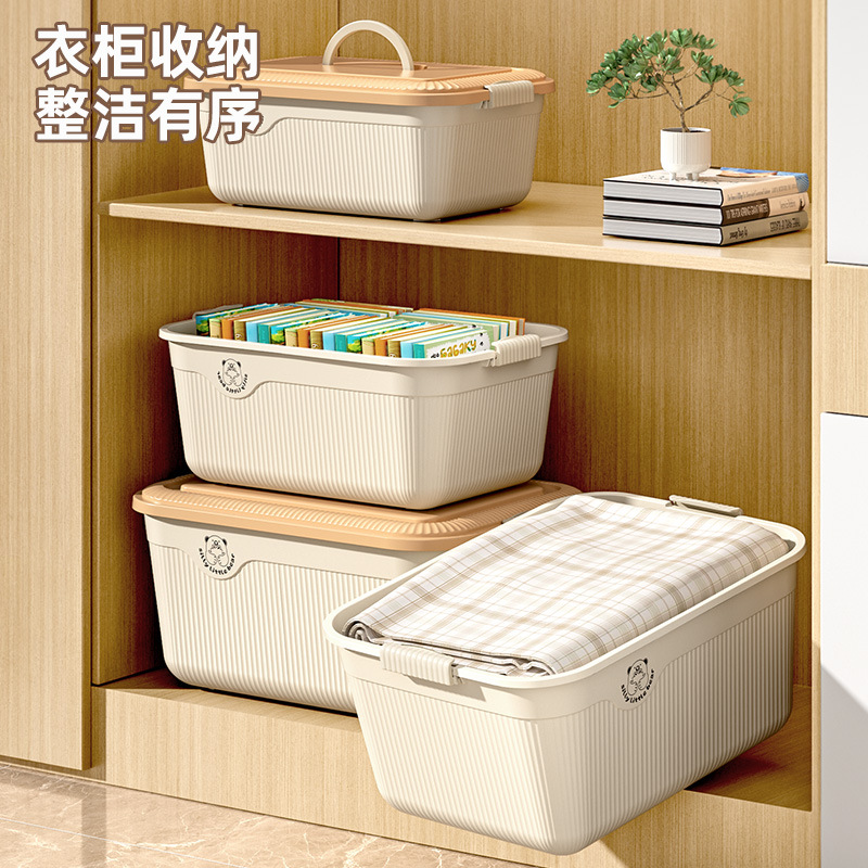 Clothing Storage Box, Portable Snack Toy Storage Box, Household Large-Capacity Dormitory Desktop Storage Box Wholesale