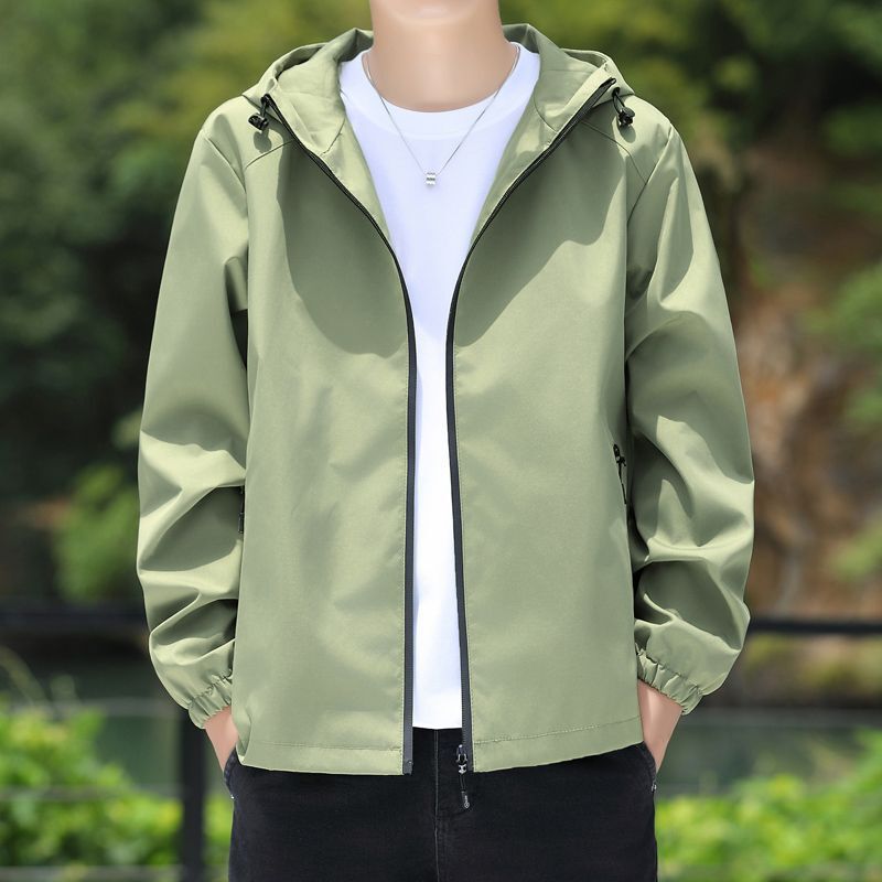 D2V Jacket New Casual Hooded Jacket Men's Trendyy Soft Shell Outdoor Jacket