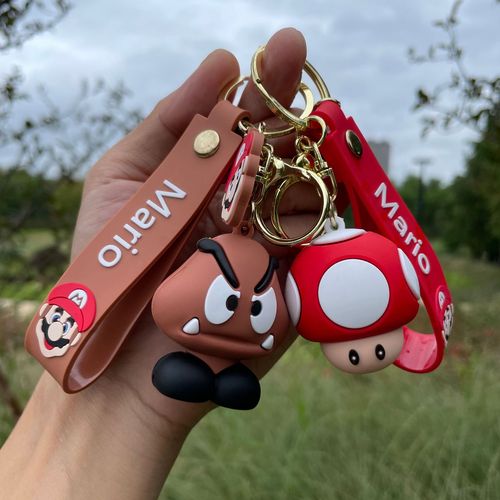 Cross-border Super Mario key chain small gift car key chain bag PVC soft rubber pendant wholesale