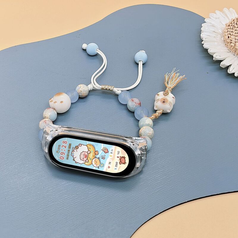 Suitable for Apple S10/S11 Shoushan Stone Beaded Braided Rope Watch Strap Cat Claw Xiaomi Bracelet 8/9 Xiaomi Watch 10 Suitable for Apple S10/S11 Shoushan Stone Beaded Braided Rope Watch Strap Cat Claw Xiaomi Bracelet 8/9 Xiaomi Watch 10