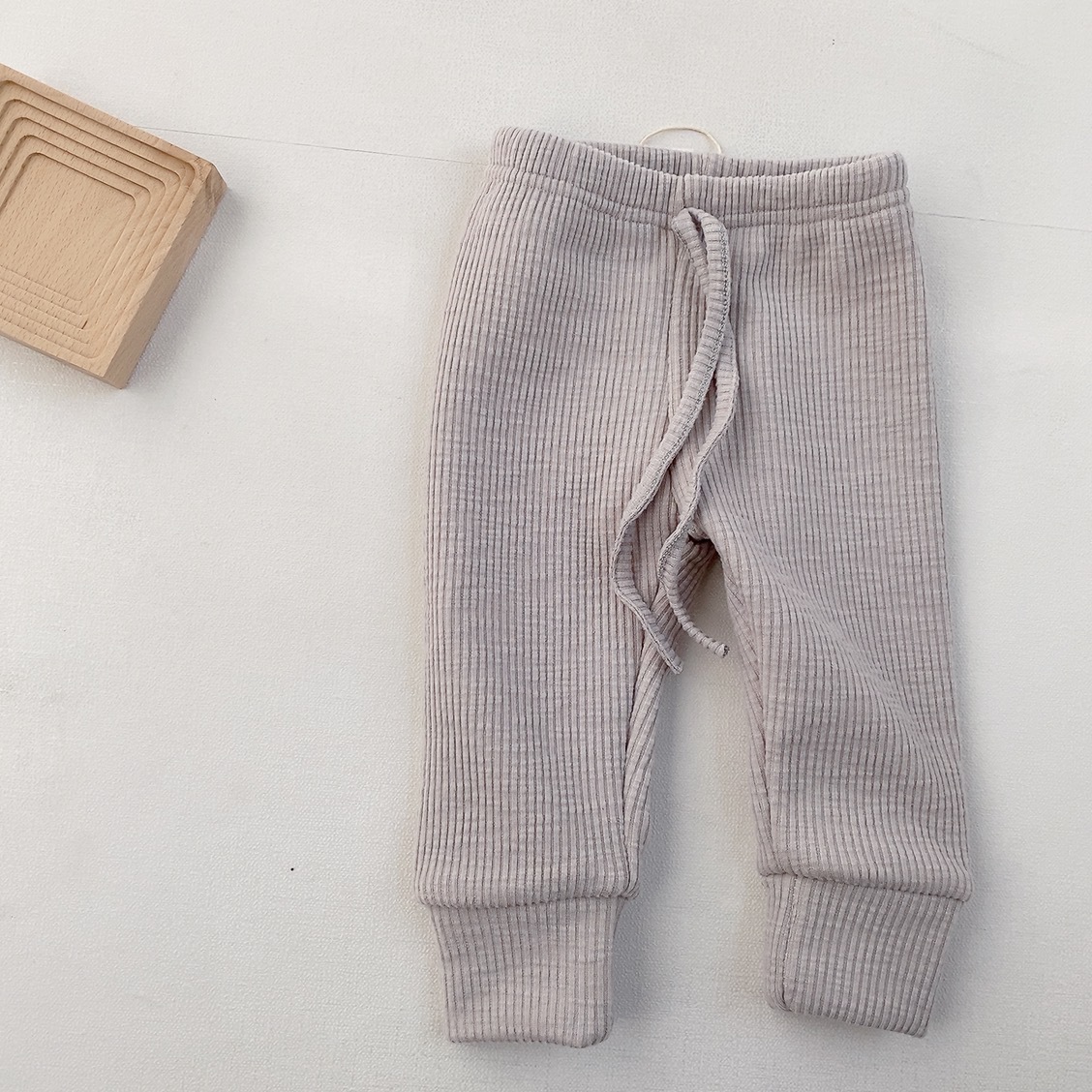 Polainas para niños bebé otoño e invierno ropa estilo coreano ropa para niños bebé rayas engrosadas pantalones niños y niñas bebé pantalones forrados de lana