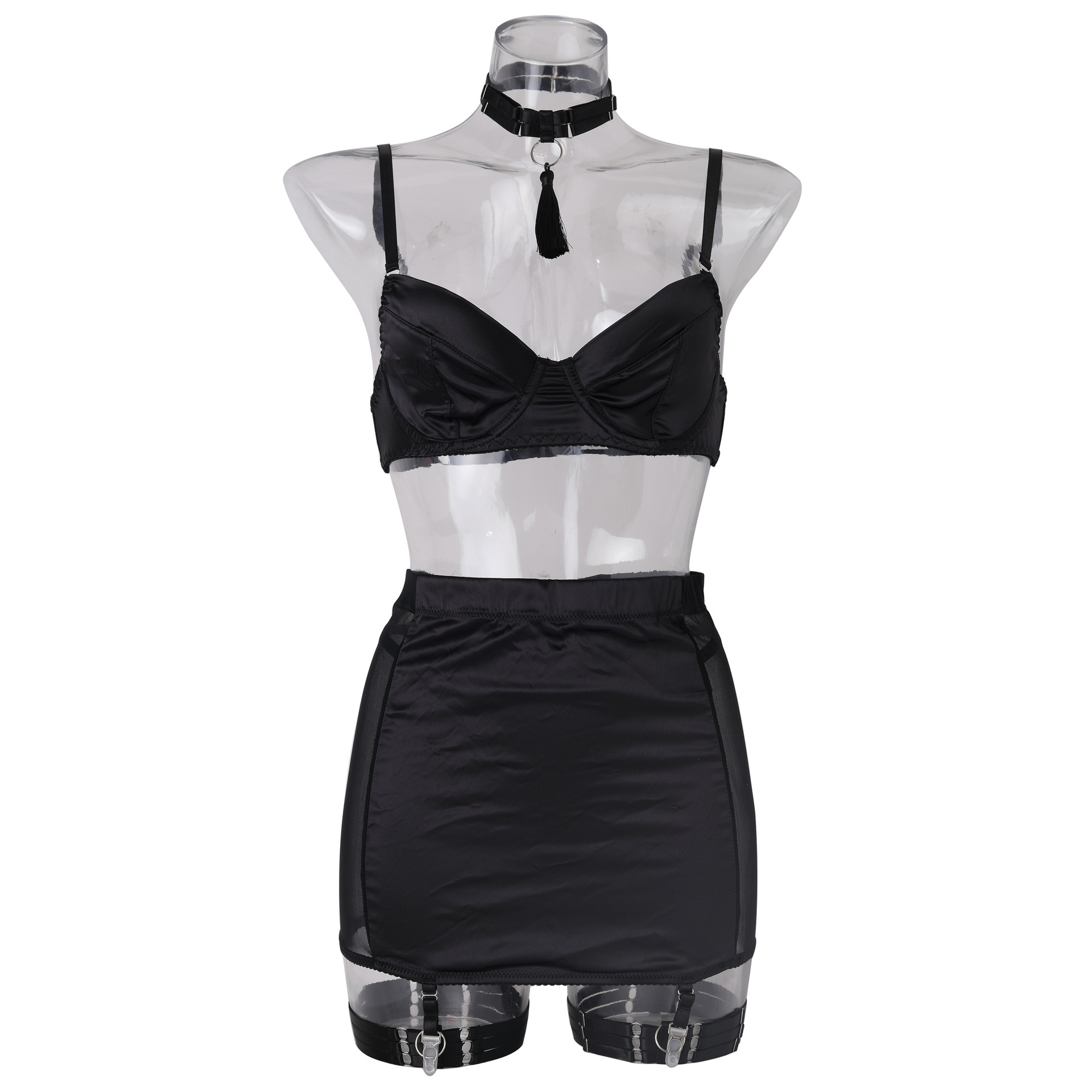 Sexy Side Slit Satin Skirt 7