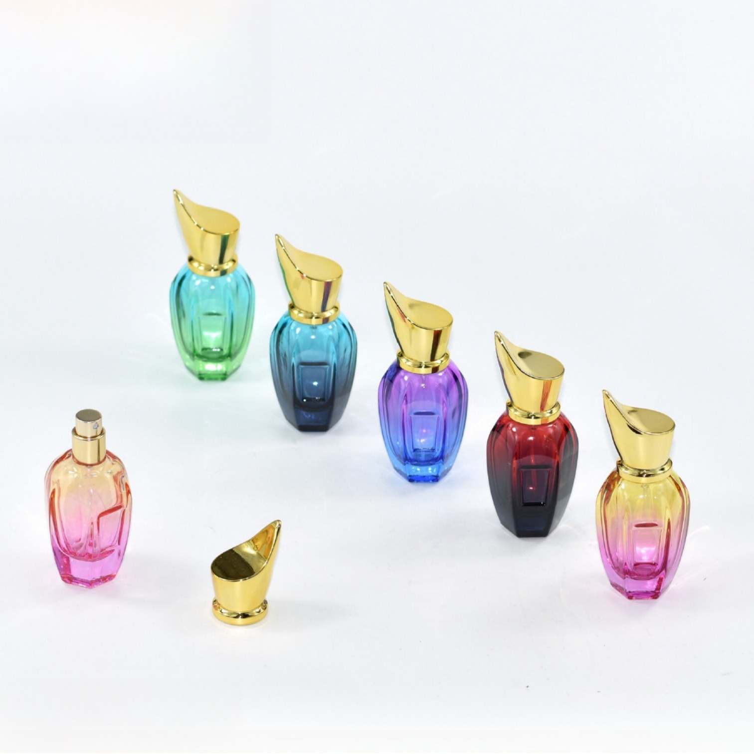 30ml彩色玻璃喷雾香水空瓶50ml 香水瓶 分装空瓶 散装螺口香水瓶