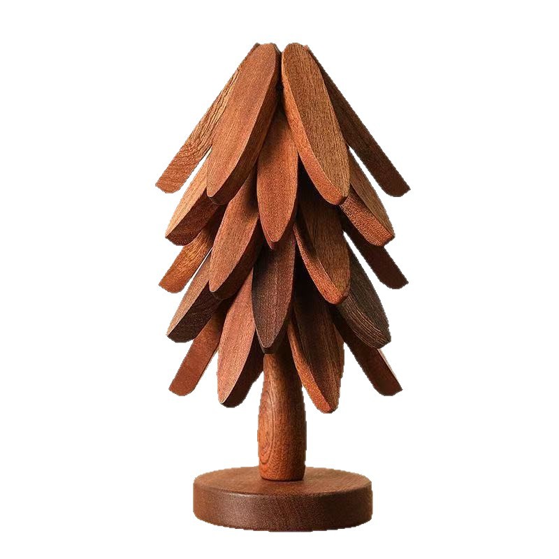 Nuevo árbol de Navidad, un árbol de mesa, almohadilla de aislamiento térmico, mesa de comedor creativa, almohadilla de aislamiento térmico a prueba de quemaduras, taza, cocina, cocina, cocina
