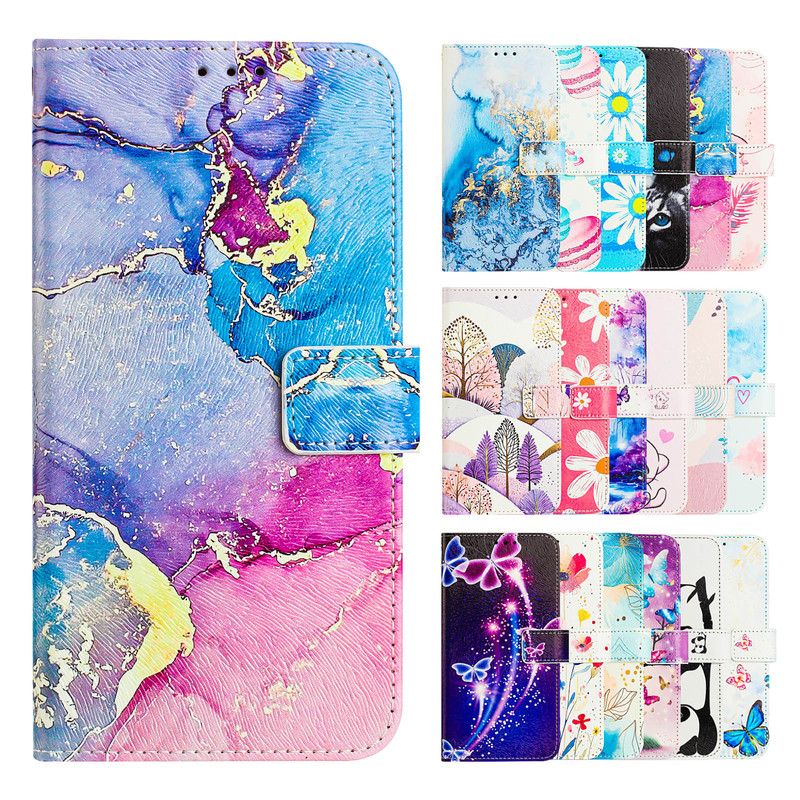 Foreign Trade Hot Sale for Samsung A16 Mobile Phone Leather Case Painted Three-Plug Card A15 5G Flip Cover Protective Case Foreign Trade Hot Sale for Samsung A16 Mobile Phone Leather Case Painted Three-Plug Card A15 5G Flip Cover Protective Case