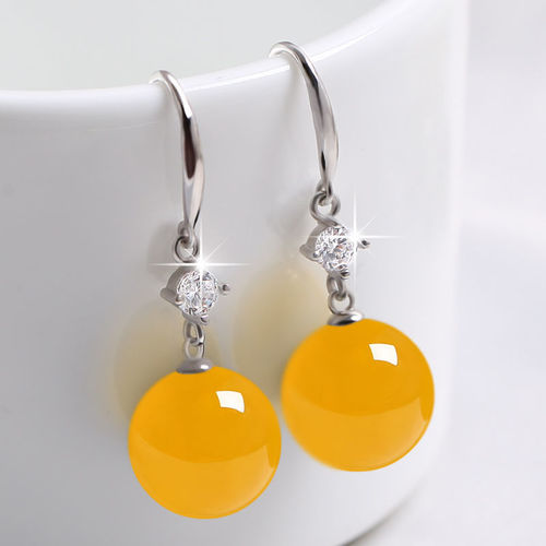  New Trend Earrings 925 Silver Agate Jewelry for Women