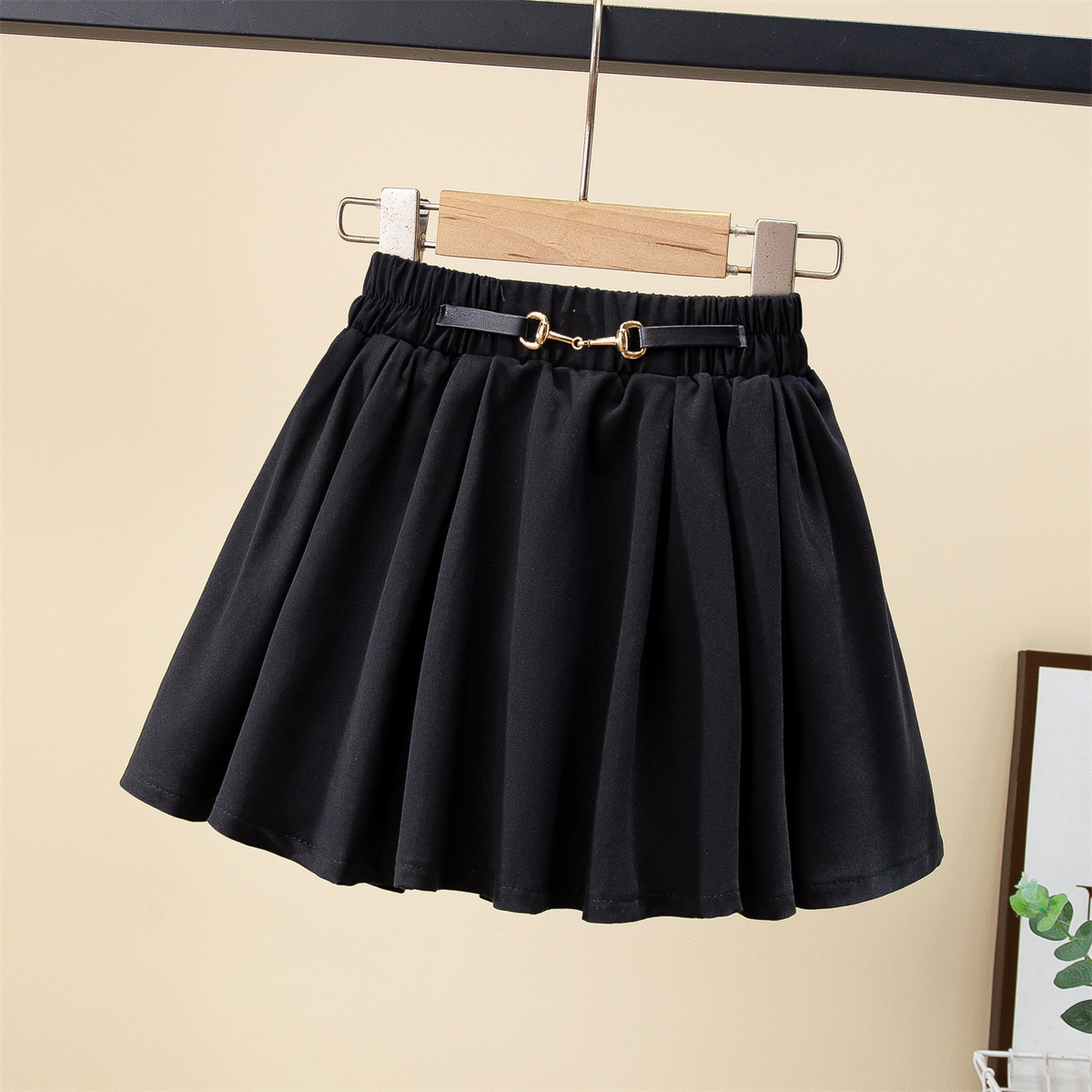 2026 Spring Girls' Princess Casual Skirt for Older Children, Pleated Skirt for Summer, Solid Color Skirt for Girls