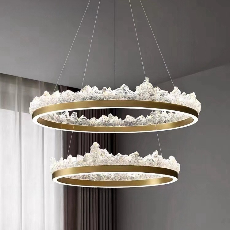 意式冰山客厅吊灯现代简约北欧设计师大厅主灯轻奢高端餐厅灯具