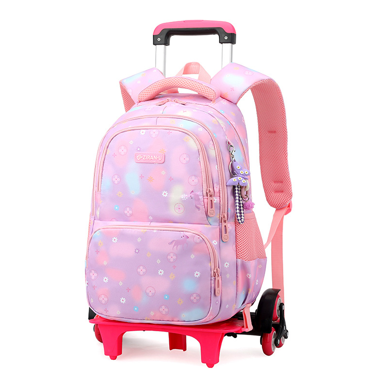 Peces naturales nueva mochila trolley conjunto de tres piezas estudiante de la escuela primaria hombres y mujeres de gran capacidad mochila de moda entrega popular